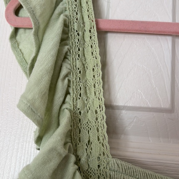 Green Ruffled Top - Picture 3 of 3